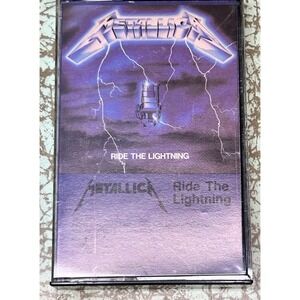 1984 METALLICA Ride The Lightning Cassette Tape Elektra MegaForce 9 60396-4